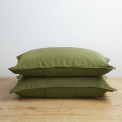 Olive, Pillow Cover Set, 100% French Flax Linen