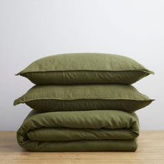 Olive, Duvet Cover Set, 100% French Flax Linen