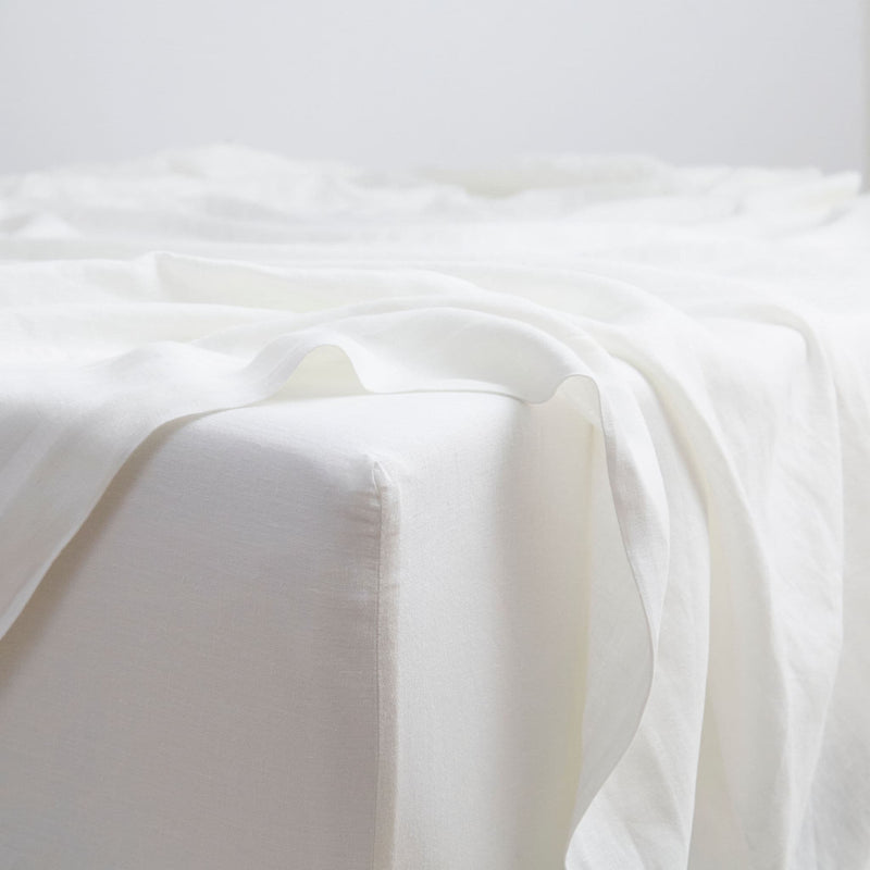 Sea-Salt,  Linen Flat Sheet, 100% French Flax Linen