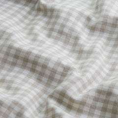 Natural Gingham, Fitted Sheet, 100% French Flax Linen