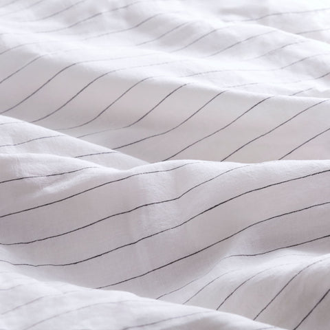 Stripe, Duvet Cover, 100% French Flax Linen