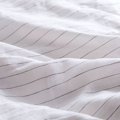 Stripe, Duvet Cover, 100% French Flax Linen