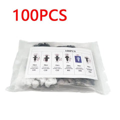 100 Pcs Plastic Buckle Set Car Body Push Rivets Replace Parts Bumper Fixing Nail Kit 6 Styles Auto Fasteners Nail Pinch Bar