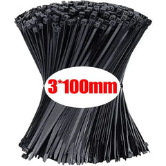 1000/100Pcs Nylon Cable Ties Self-locking Cord Ties Straps Adjustable Cables Fastening Loop Home Office Wire Zip Ties Wholesale