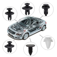 100pcs Trim Panel Retainer Fastener Kit Mixed Auto Plastic Clip Car Body Push Pin Rivet Bumper Door Clips Accessories for Car