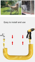 10-30 Meter Telescopic Water Pipe with High-pressure Nozzle Car Washing Tool Set Extension Hose Water Hose for Pressure Cleaner