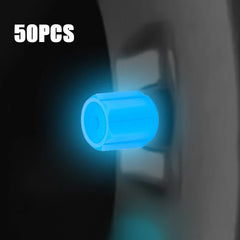 10/50pcs Luminous Valve Cap Car Fluorescent Tire Valves Cap Glow In The Dark Car Motorcycle Bike Wheel Plug Tyre Hub Cover Decor