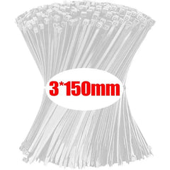 1000/100Pcs Nylon Cable Ties Self-locking Cord Ties Straps Adjustable Cables Fastening Loop Home Office Wire Zip Ties Wholesale