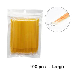 100Pcs Car Paint Touch Up Tool Disposable Car Touch Up Paint Micro Brush Fine Tip Maintenance Tool Car Detailing Small Tip Brush