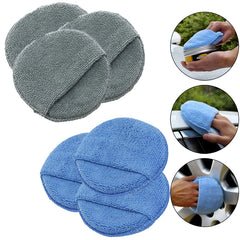 1/2/3pcs Car Microfiber Wax Applicator Foam Pocket Sponge Detailing Cleaning Buffing Pad for Auto Waxing, Dusting Polishing