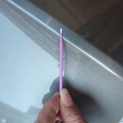 100Pcs Up Paint Micro Brush Tips 1.5mm Mini Car Touch Up Paint Micro Brush Purple Auto Applicator Sticks Detailing Car Products