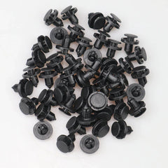 10/20/50pcs 8mm Diameter 8mm Black Vehicle Car Bumper Door Panel Fender Liner Clips Retainer Plastic Auto Fasteners Rivets Clips