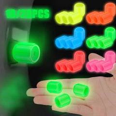 10/50pcs Luminous Valve Cap Car Fluorescent Tire Valves Cap Glow In The Dark Car Motorcycle Bike Wheel Plug Tyre Hub Cover Decor